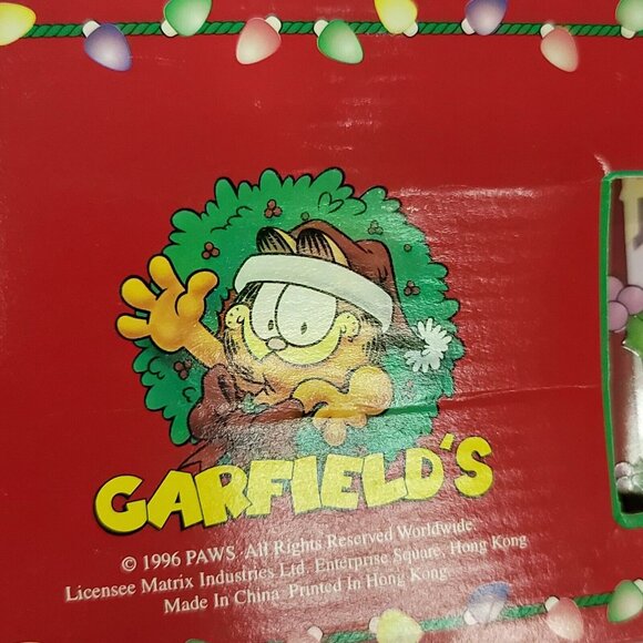 Garfield the Cat Collectible Coffee Mug Cup Merry Xmas Ornament Set Vintage 1996 - Picture 6 of 7